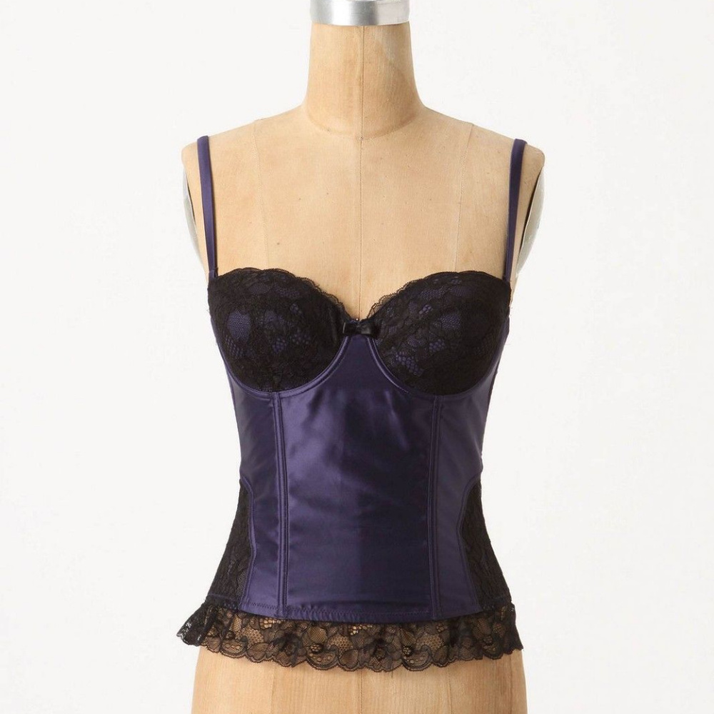 Anthropologie Eventide Formation Corset Lace Underwire Top By Blush size M NEW